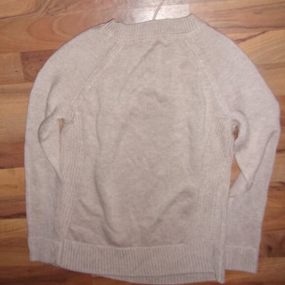 calvin klein size small womans knit long sleeved shirt tan knit - Picture 4 of 4